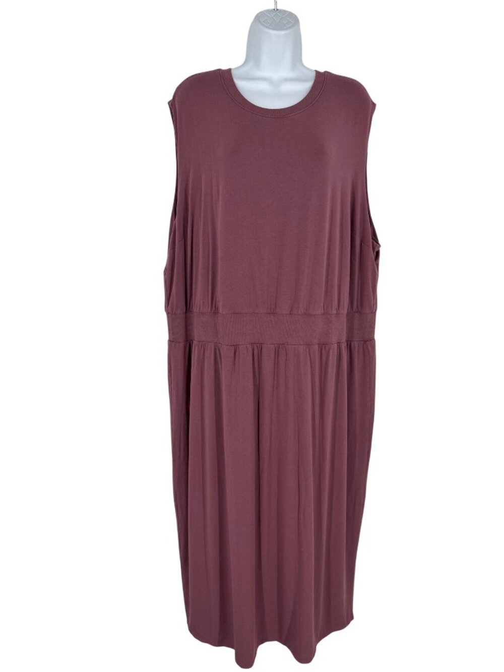 Athleta Women's Santorini Cinch Waist Sleeveless Midi Dress Size 2X